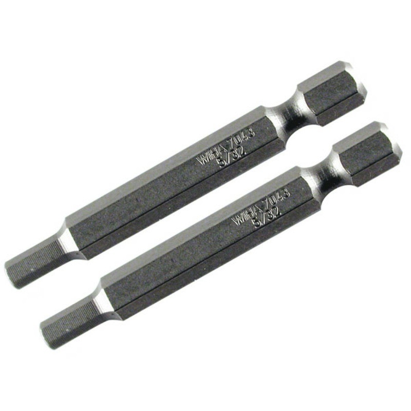 Wiha Tools 73928 Hex Metric Power Bit, 2.0 mm x 70 mm, 2 Pk.