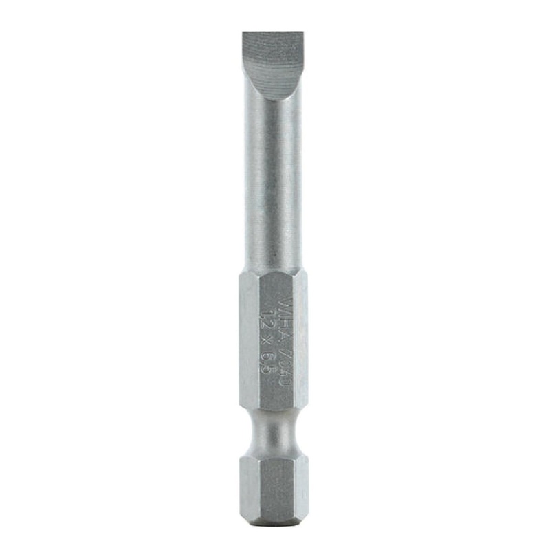 Wiha Tools 74018 Slotted Power Bit, 6.5 mm x 50 mm, 10 Pk.