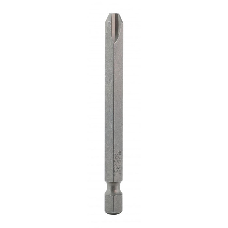 Wiha Tools 74127 Phillips Power Bit, #3 x 70 mm, 10 Pk