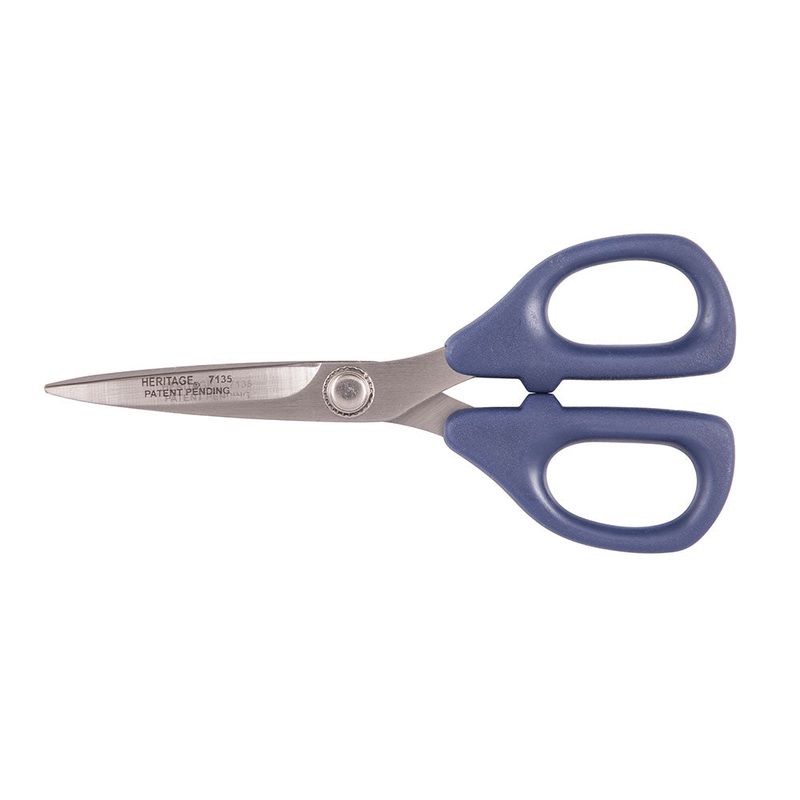 Heritage Cutlery 7135 5 1/8'' SS Straight Trimmer / Plastic Ambidextrous Handle / Double Sharp Points