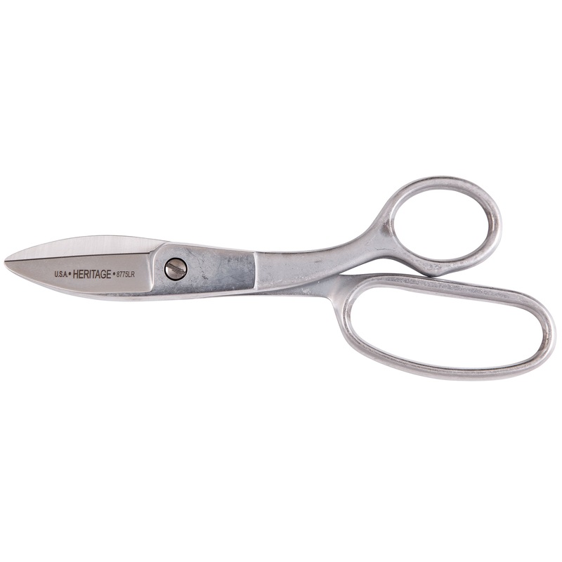 Heritage Cutlery 8775LR 8 5/8'' Broad Blade Shear w/ Large Ring / Industrial Coating