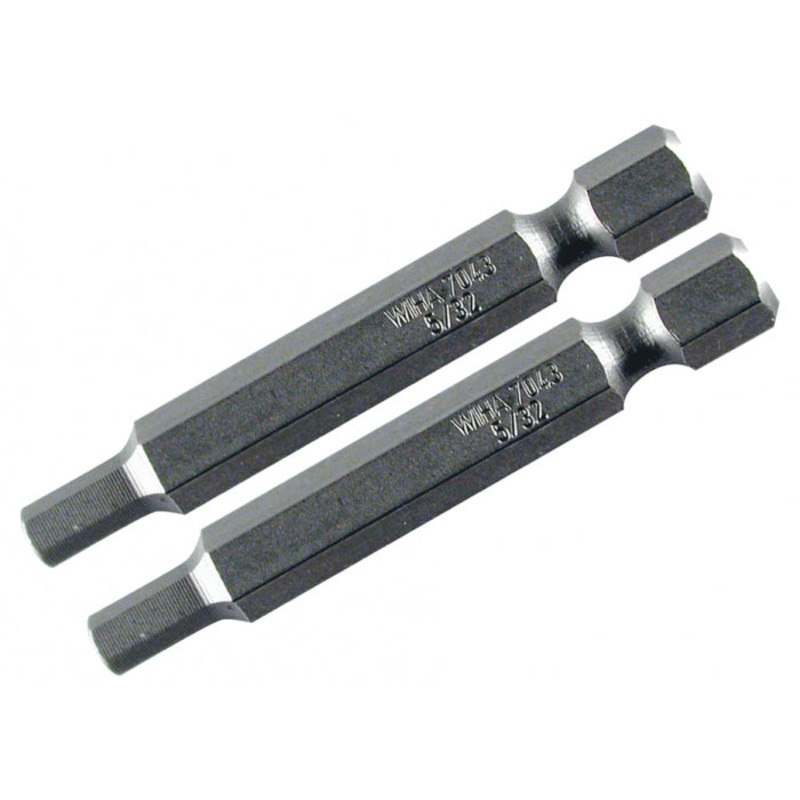 Wiha Tools 74362 Hex Metric Power Bit, 3.0 mm x 50 mm, 2 Pk.