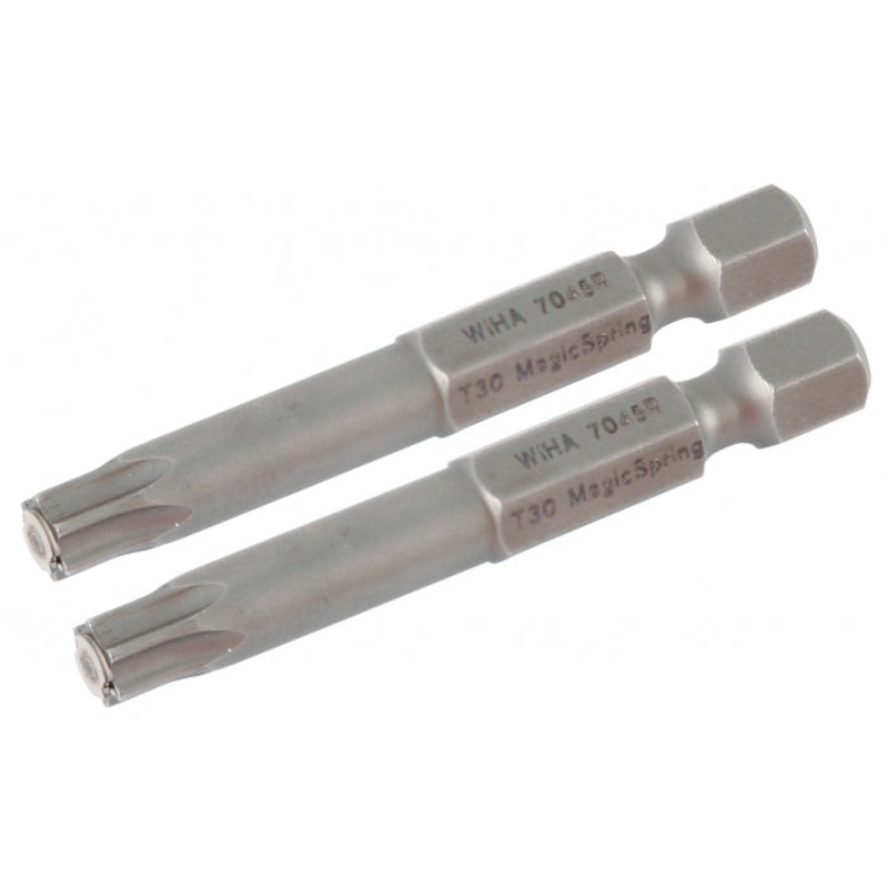 Wiha Tools 74554 MagicSpring TORX Power Bit, T15 x 50 mm, 2 Pk.