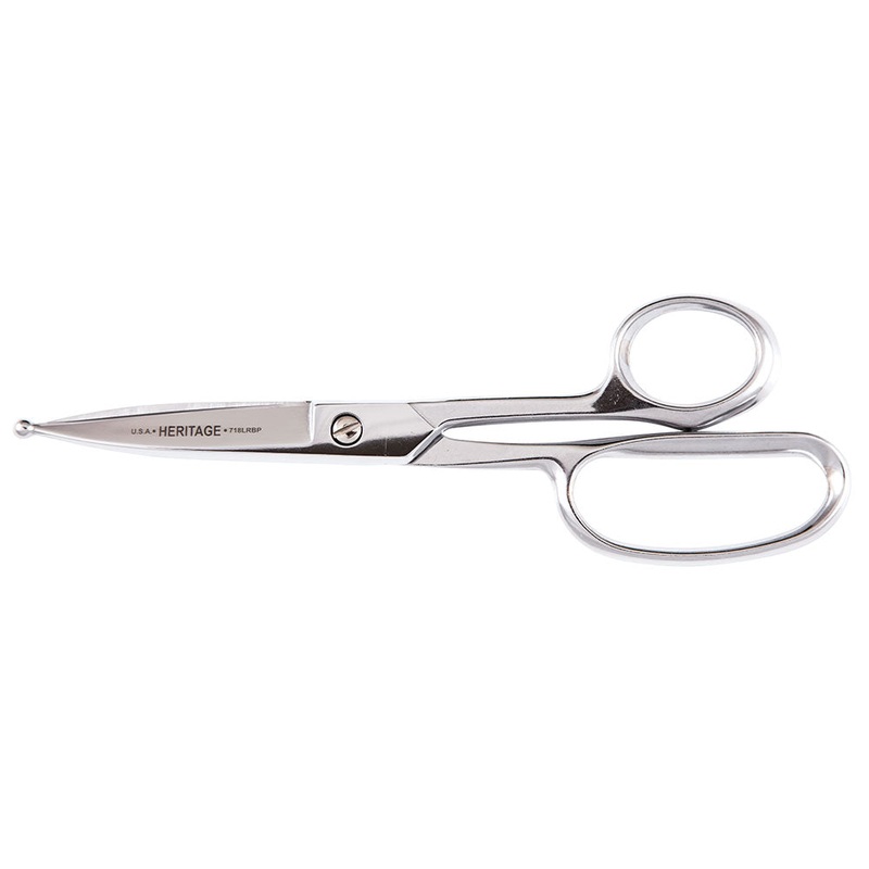 Heritage Cutlery 718LRBP 8 5/8'' Heavy Duty Shear w/ Large Ring / Ball Tips