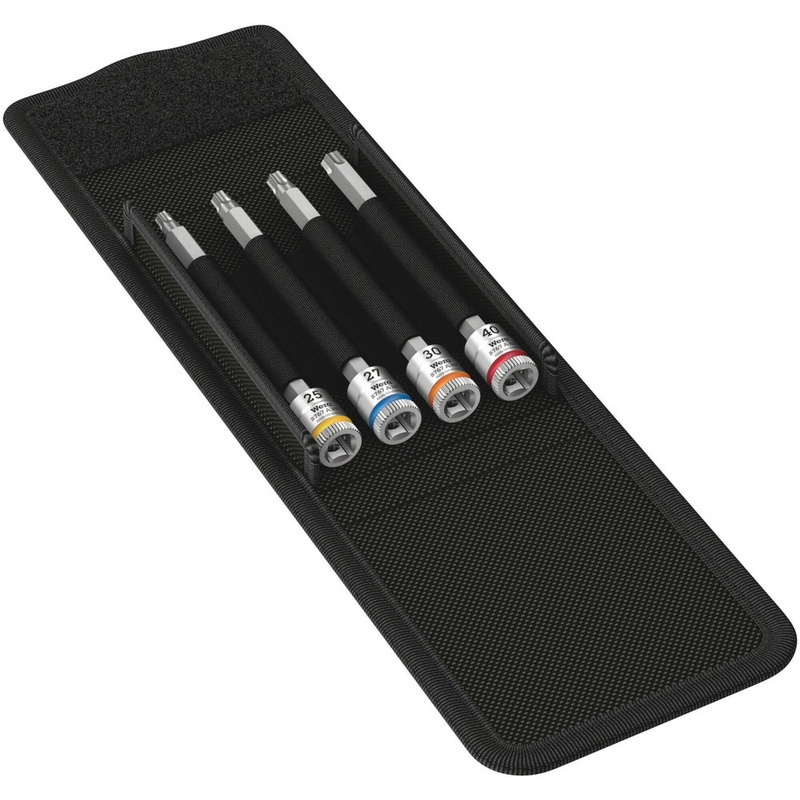 Wera 8767 A TORX HF 1 Zyklop bit socket set with holding function, 1/4" drive, 4 pieces