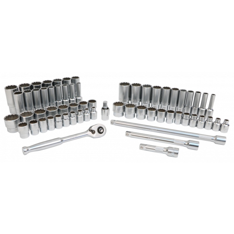 Wiha Tools 33799 63-Piece 3/8 Drive MM and SAE Socket Set