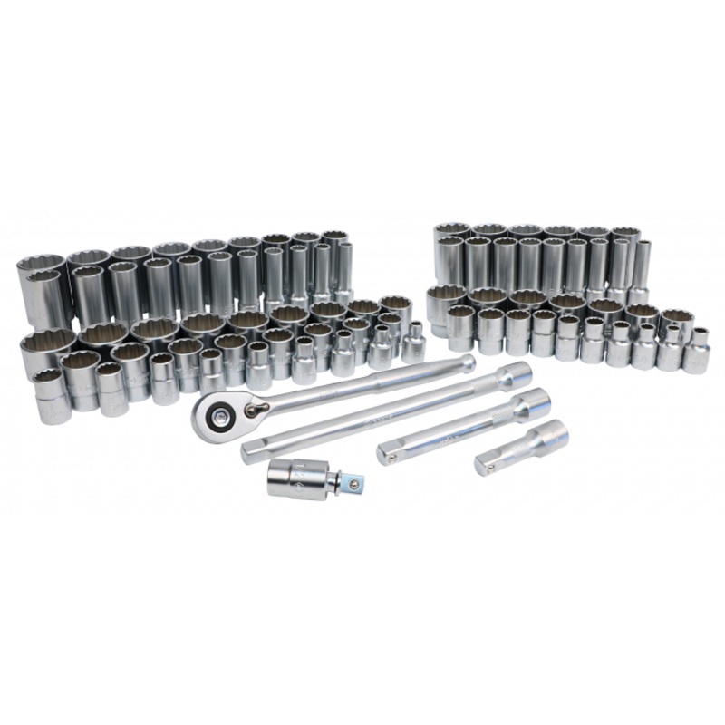 Wiha Tools 33899 84 Piece Professional Socket Set - 1/2 Drive - Metric and SAE