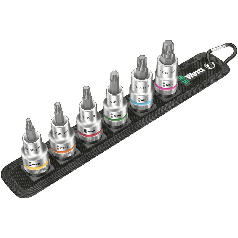 Wera Belt C 3 TORX HF Zyklop bit socket set with holding function, 1/2" drive, 6 pieces