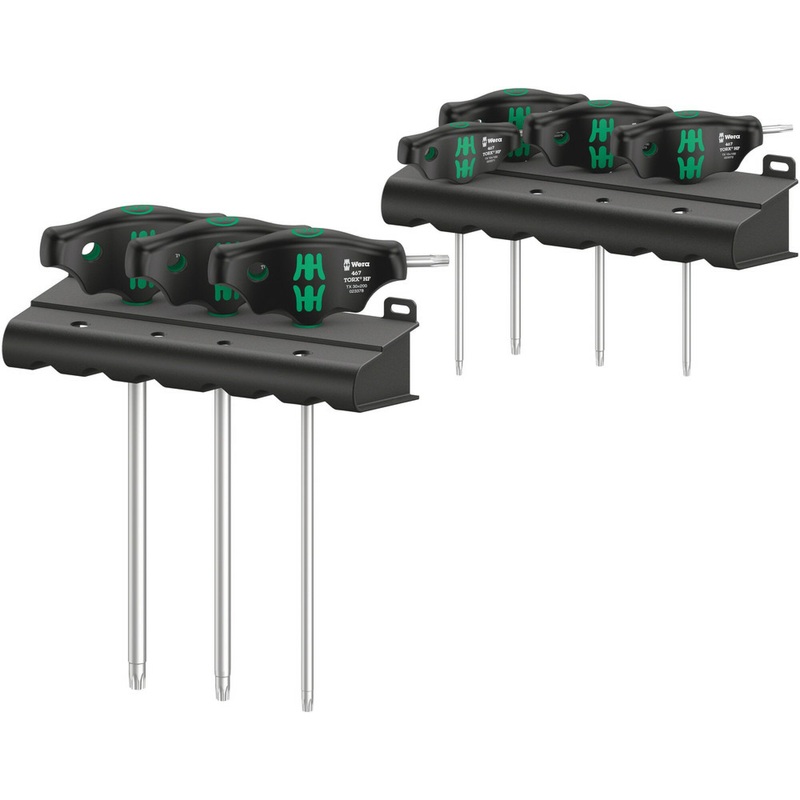 Wera 467/7 TORX HF Set 1 screwdriver set T-handle TORX screwdrivers with holding function, 7 pieces