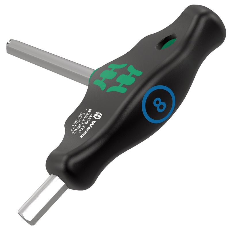 Wera 454 HF T-handle hexagon screwdriver Hex-Plus with holding function, 8 x 200 mm