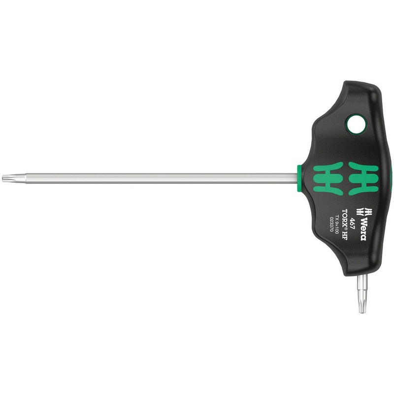 Wera 467 TORX HF T-handle screwdriver with holding function, TX 10 x 100 mm