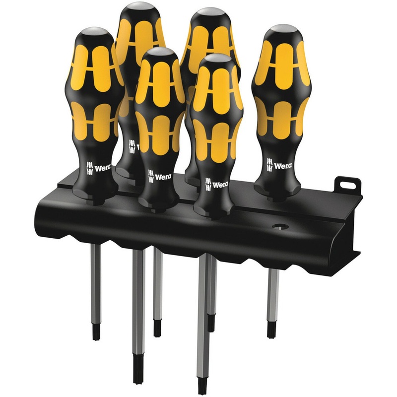 Wera 977/6 TORX Screwdriver set Kraftform Wera: Chiseldriver and rack, 6 pieces