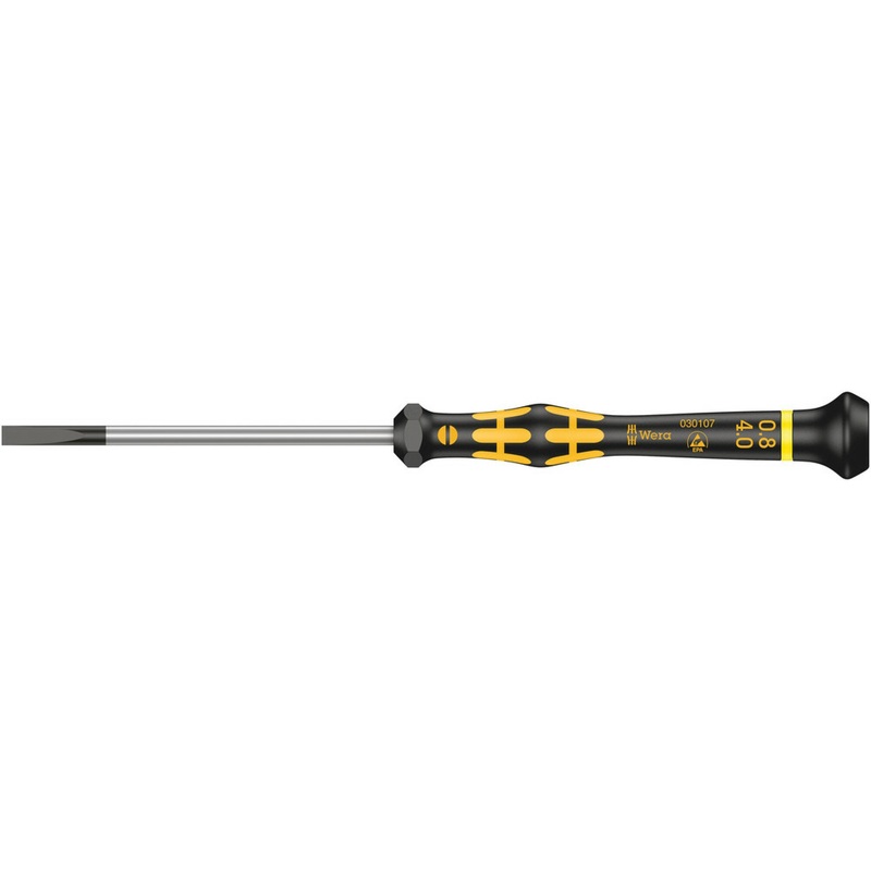 Wera 1578 A ESD Kraftform Micro screwdriver for slotted screws, 0.23 x 1.5 x 40 mm