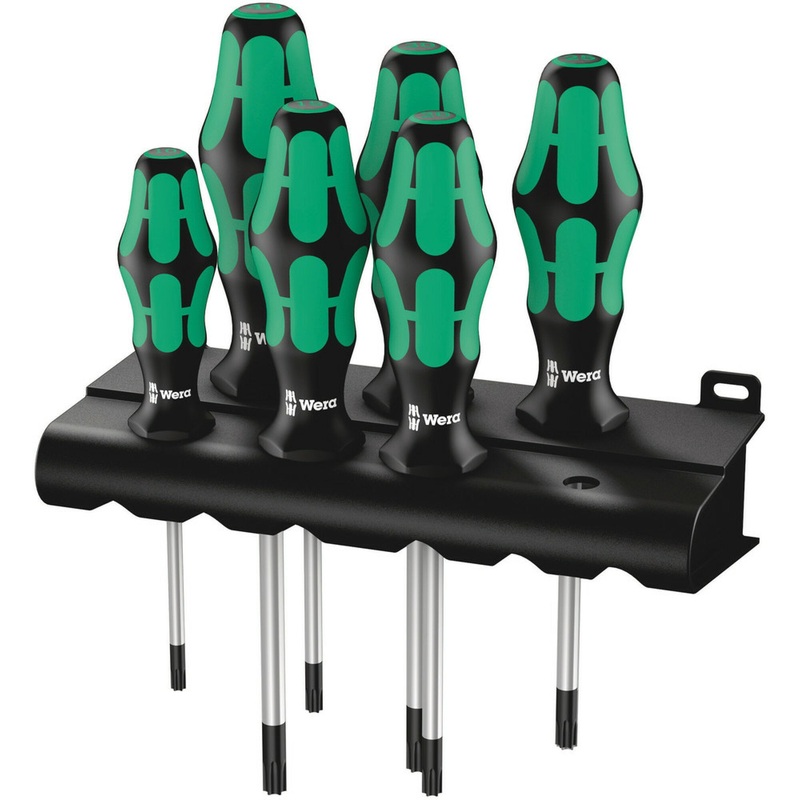 Wera 367/6 TORX Screwdriver set Kraftform Plus and rack, 6 pieces