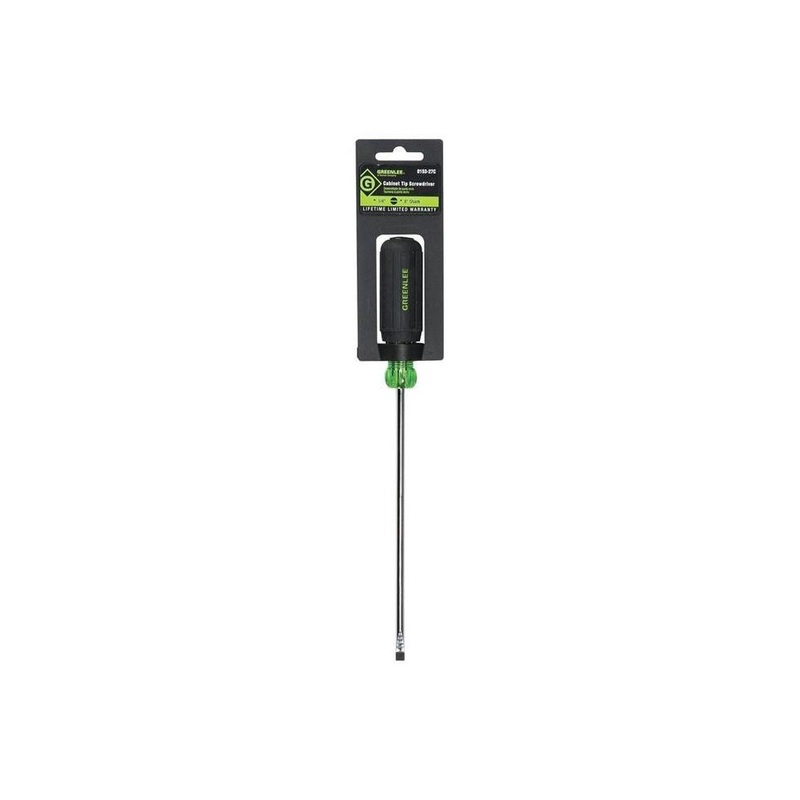 Greenlee 0153-27C Screwdriver,Cabinet,1/4x8 inch,Round