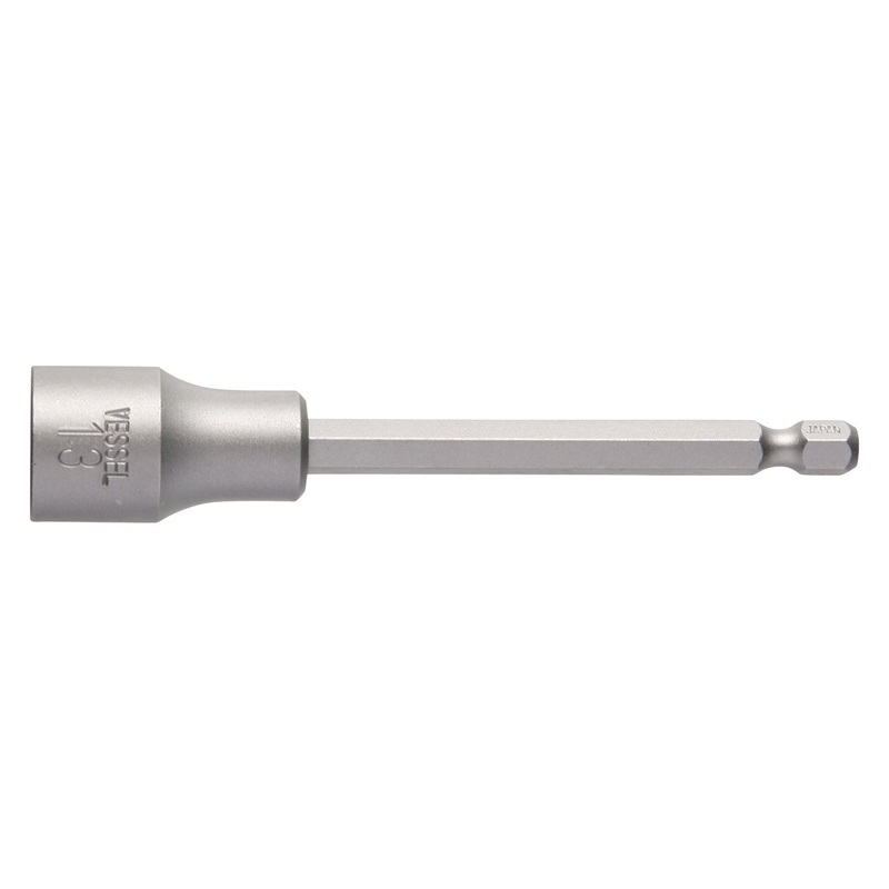 Vessel MB45AF1350P1 Power Bit 1/4" Hex B, A/F13x50 Nutsetter with Press-Fit Magnet