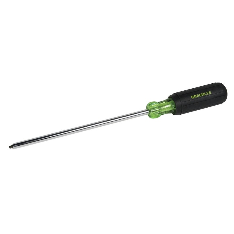 Greenlee 0353-23C Screwdriver with Soft Ergo Grip, Square-Recess Tip, #2 by 8-Inch