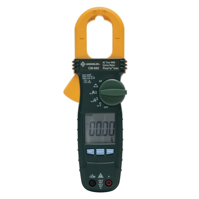 Greenlee CM-660-C 600 AMP AC True RMS Clamp Meter Calibrated