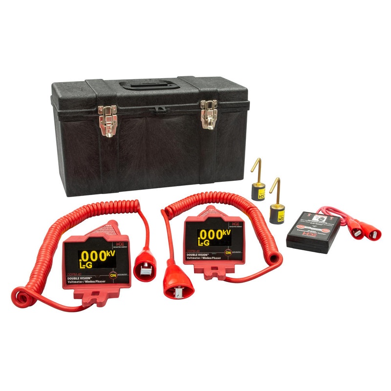 Greenlee DDPM-40/K01 Double Vision Dual Display Wireless Phasing Meter 5V-43kV, OH Kit 1