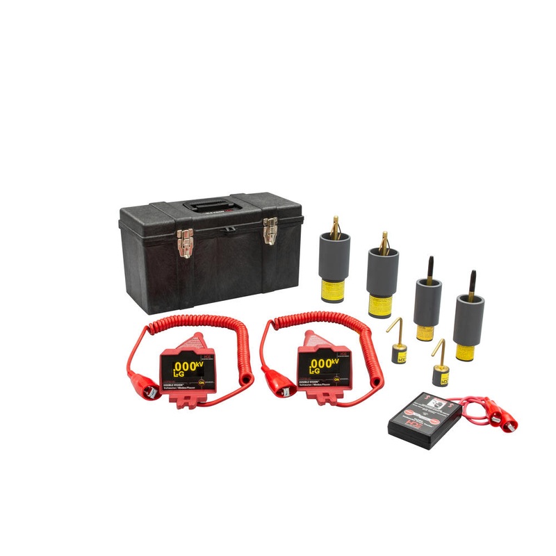 Greenlee DDPM-40/K03 Double Vision Dual Display Wireless Phasing Meter 5V-43kV, OH/UG Kit 2