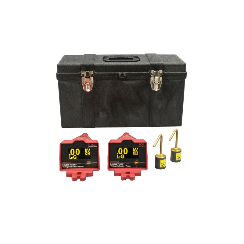 Greenlee DDVIP-138 Double Vision Dual Display Wireless Voltage Indicating Phaser 100V-138kV, OH Kit, Base