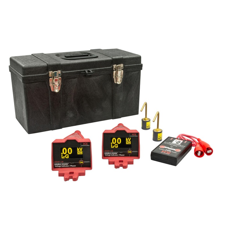 Greenlee DDVIP-138/K01 Double Vision Dual Display Wireless Voltage Indicating Phaser 100V-138kV, OH Kit 1