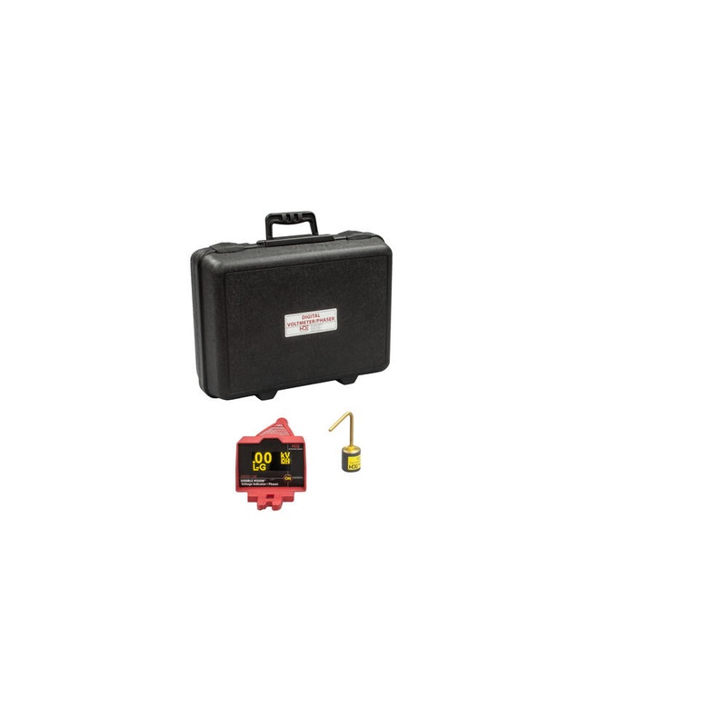 Greenlee DDVIP-138S Double Vision Dual Display Wireless Voltage Indicating Phaser 100V-138kV, OH Single Kit, Base