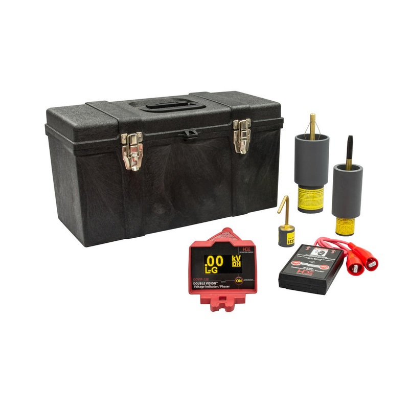 Greenlee DDVIP-138S/K03 Double Vision Dual Display Wireless Voltage Indicating Phaser 100V-138kV, OH/UGSingle Kit 2