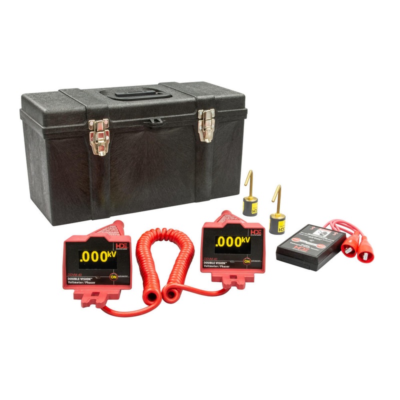 Greenlee DDVM-40/K01 Double Vision Dual Display Voltmeter/Phasing Set 5V-40kV, OH Kit 1