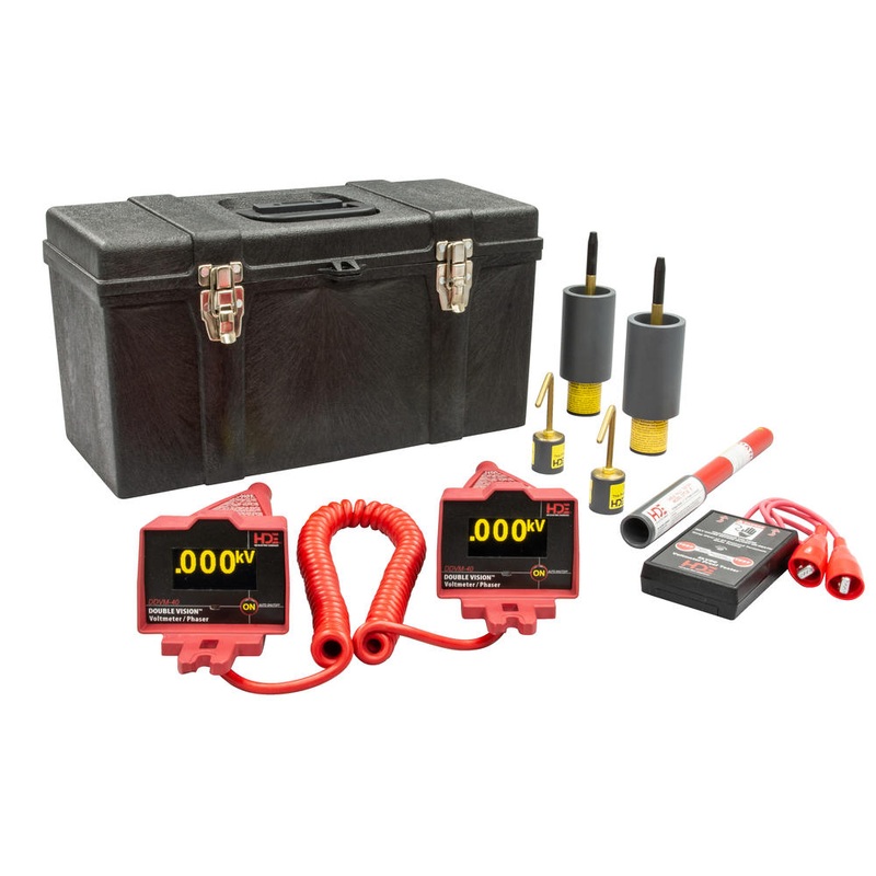Greenlee DDVM-40/K03 Double Vision Dual Display Voltmeter/Phasing Set 5V-40kV, OH/UG Kit 2
