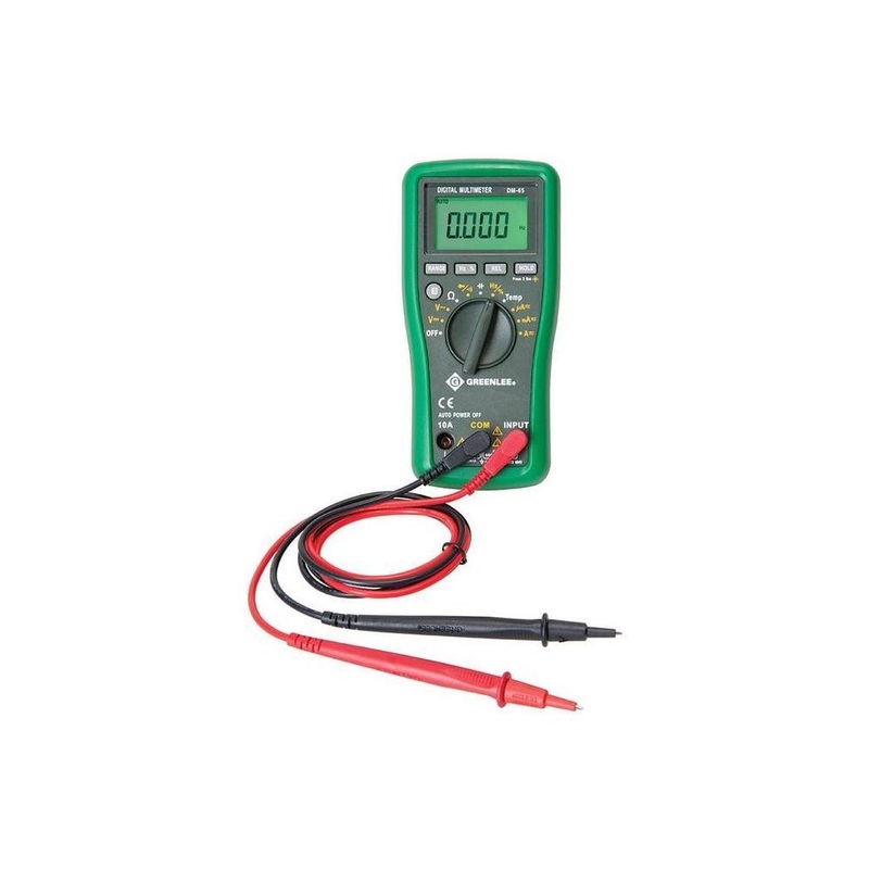 Greenlee DM-65 Digital Multimeter, 1000V AC/DC, 10A, CAP, TEMP