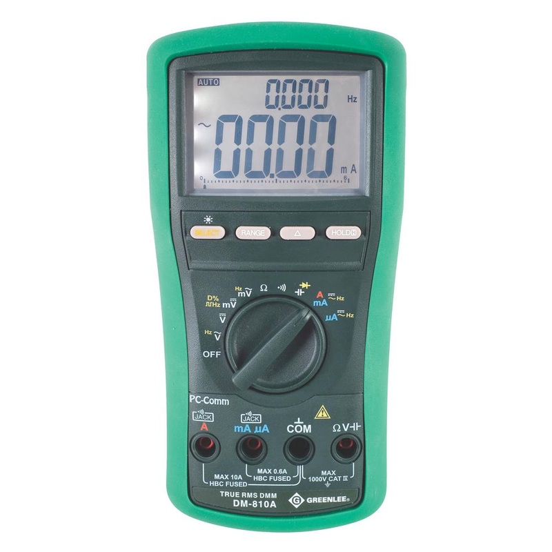 Greenlee DM-810A-C Digital Multimeter with Calibration, TRMS, AC/DC, CAP