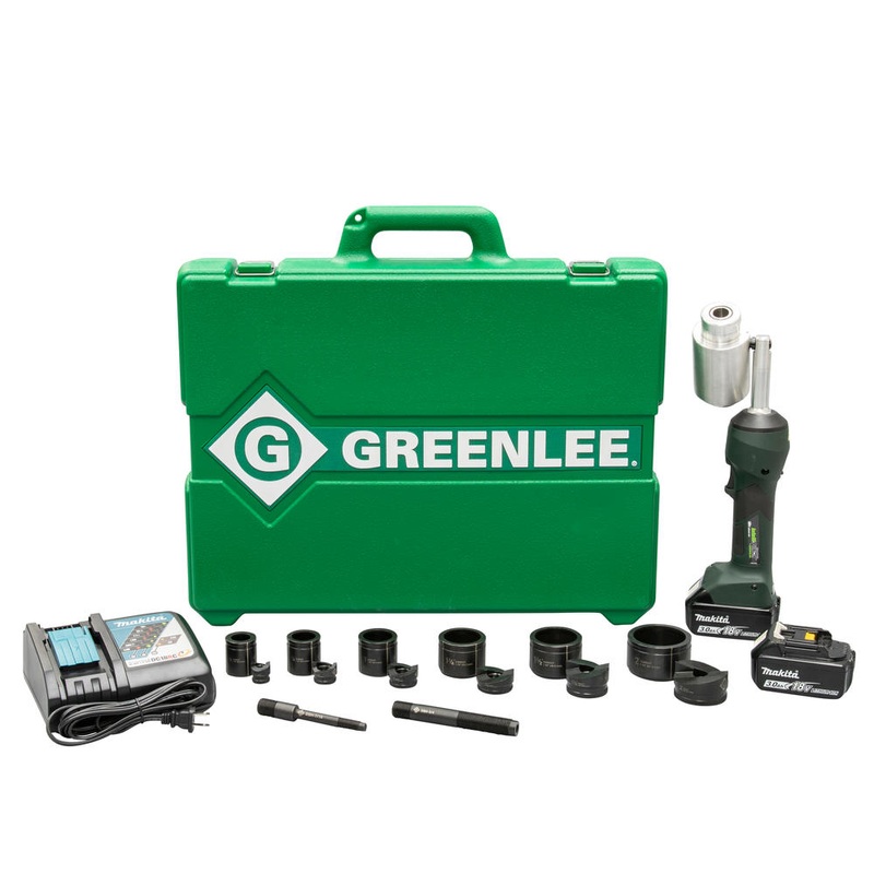 Greenlee LS100X11SB Intelli-PUNCH Battery-Hydraulic Knockout Kit with Slug-Buster 1/2" - 2"