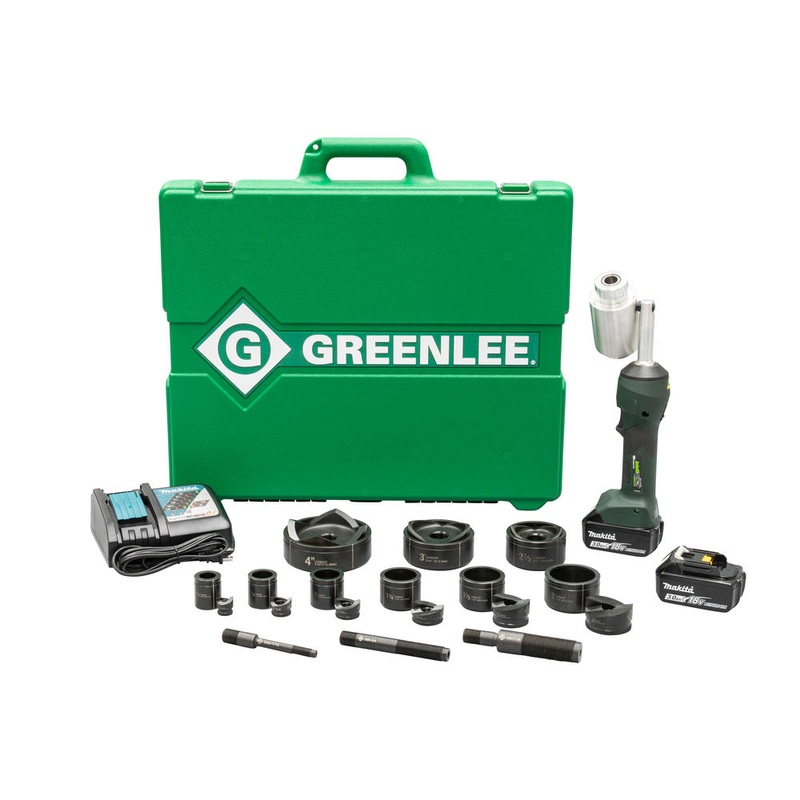 Greenlee LS100X11SB4X Intelli-PUNCH Battery-Hydraulic Knockout Kit with Slug-Buster 1/2" - 3" and 4"