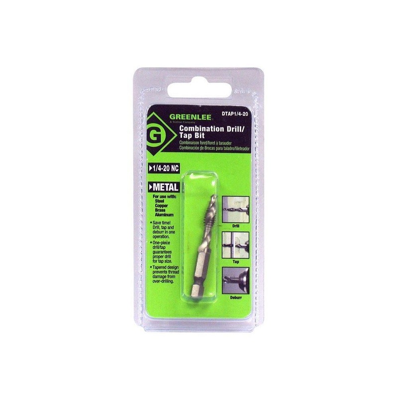 Greenlee DTAP1/4-20 DRILL/TAP,1/4-20