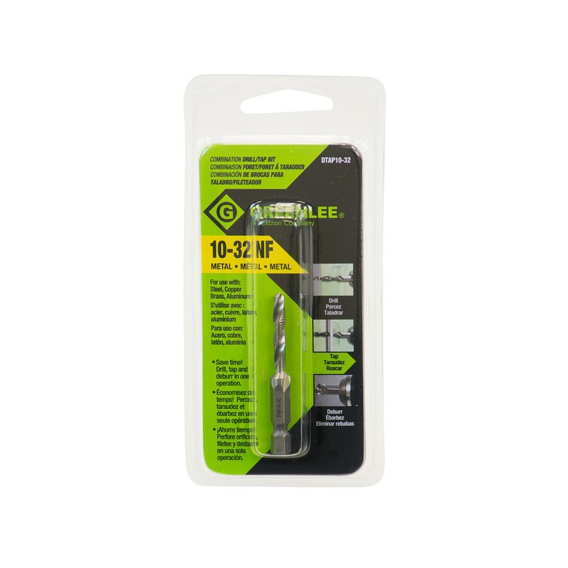 Greenlee DTAP10-32 DRILL/TAP, 10-32