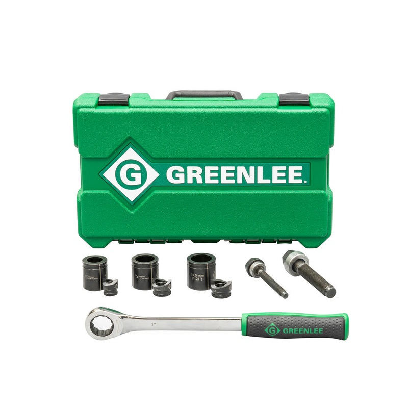 Greenlee 7240SB Knockout Kit with Ratchet and SlugBuster (1/2", 3/4", and 30.5 mm)