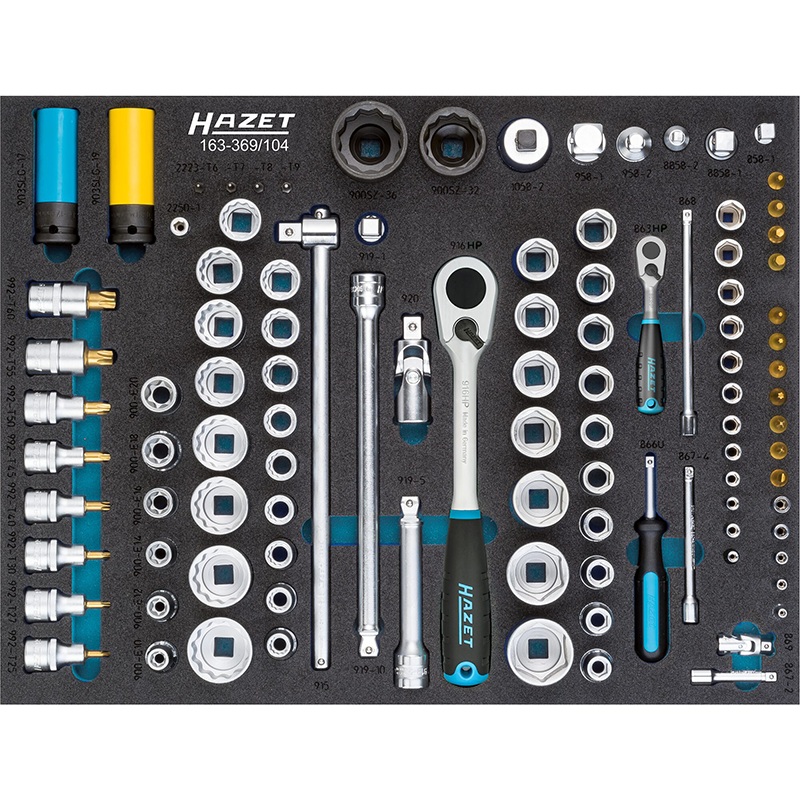Hazet 163-369/104 Socket Set, 104 Pieces