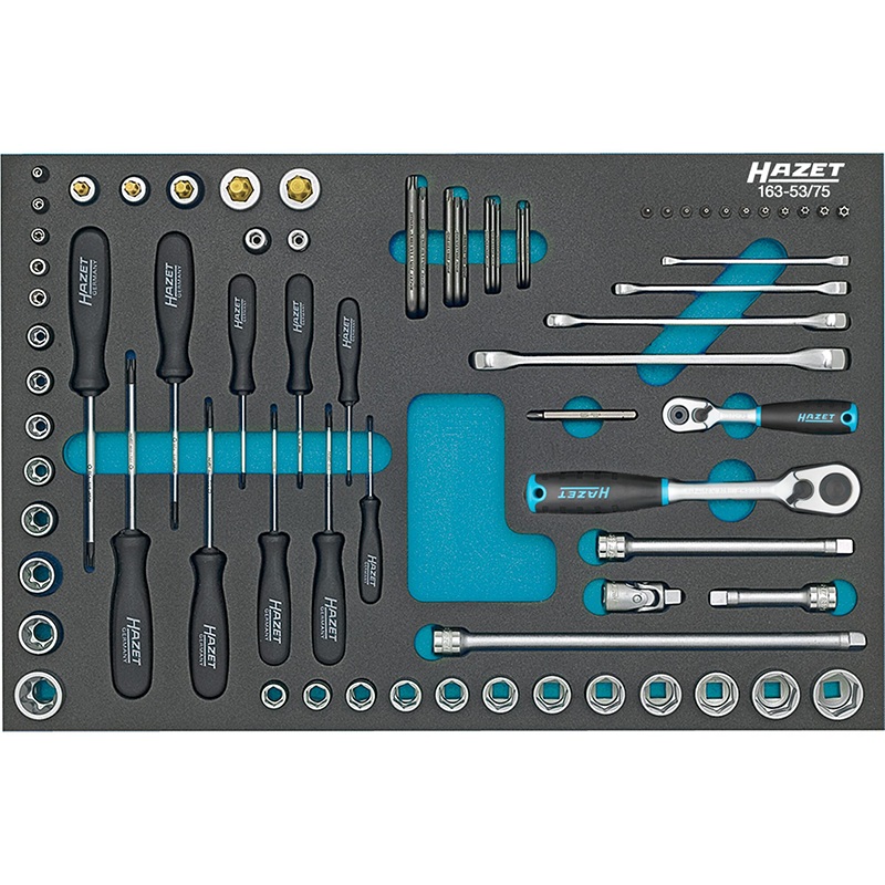 Hazet 163-53/75 Socket Set  TORX Double Box-End Wrenches  Sockets, etc. 75 Pieces