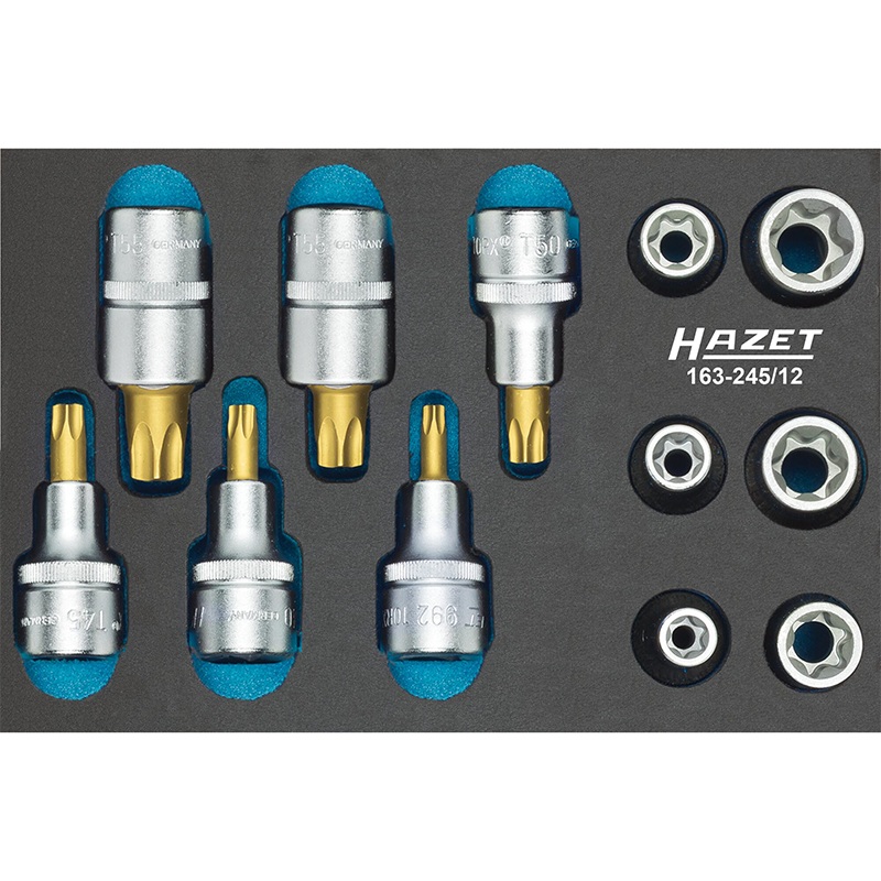 Hazet 163-245/12 TORX Tool Set, 1/2" Drive, 12 Pieces