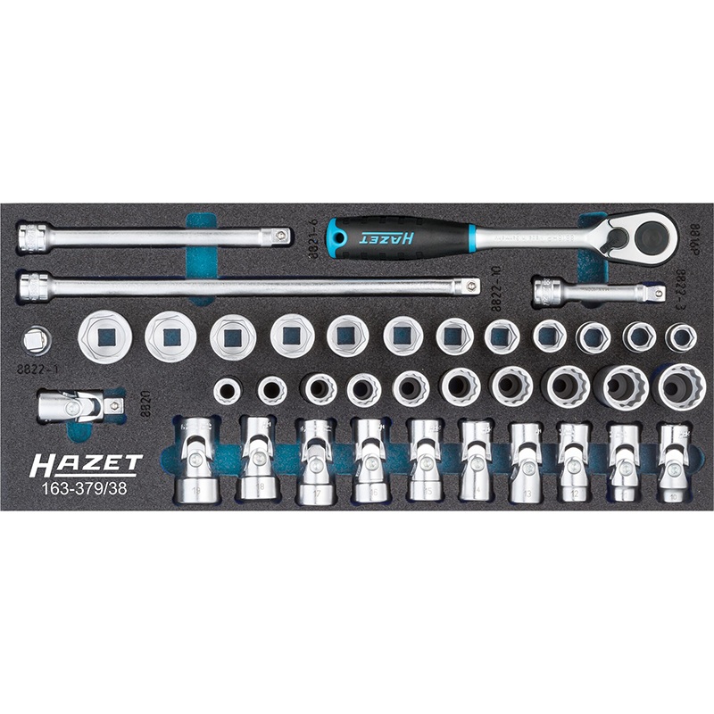 Hazet 163-379/38 Socket Set, 30 Pieces