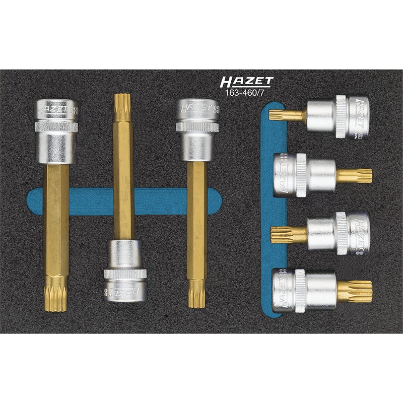 Hazet 163-460/7 XZN Screwdriver Socket Set, 3/8" Drive, 7 Pieces