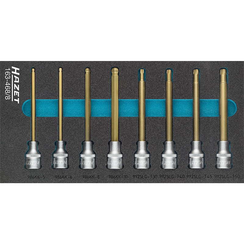 Hazet 163-468/8 Screwdriver Socket Set, 1/2" Drive, 8 Pieces