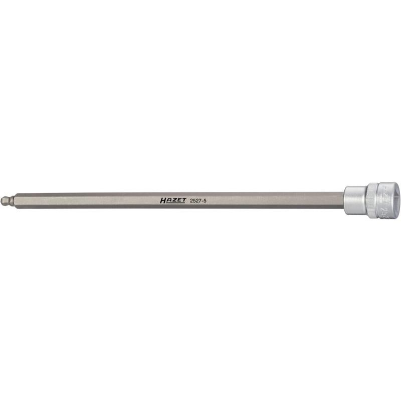 Hazet 2527-5 Ball-Head Screwdriver Socket, 5mm Hex, 3/8" Square Drive