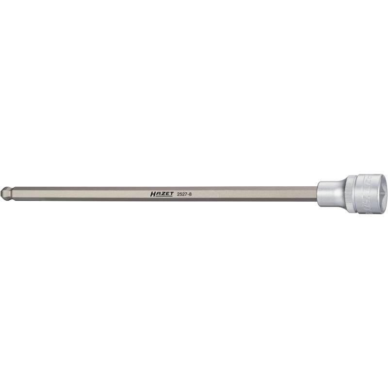 Hazet 2527-8 Ball-Head Screwdriver Socket, 8mm Hex, 1/2" Square Drive