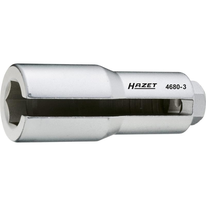 Hazet 4680-3 Lambda Probe Socket, 22mm Hex, 1/2" Square Hex