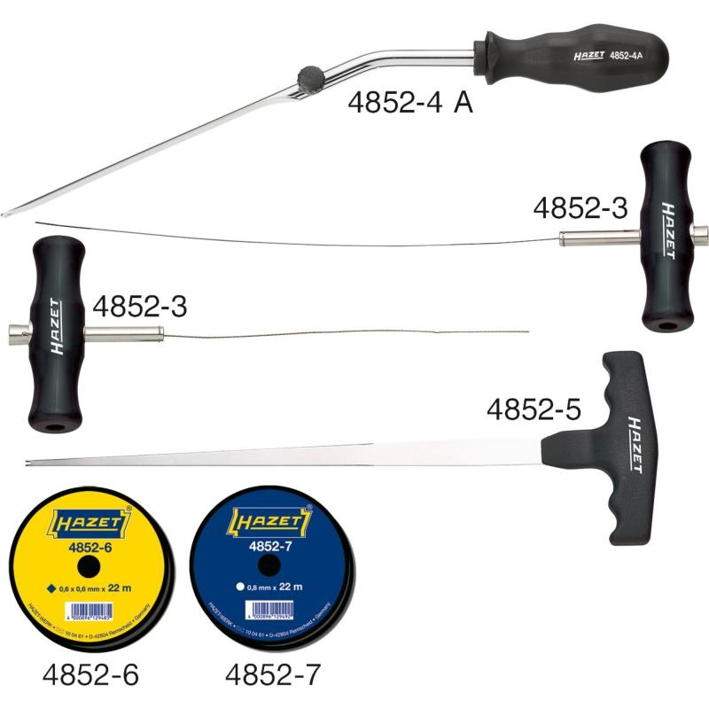 Hazet 4852/6 Tool Set for Car Glass Removal, 6 Pieces
