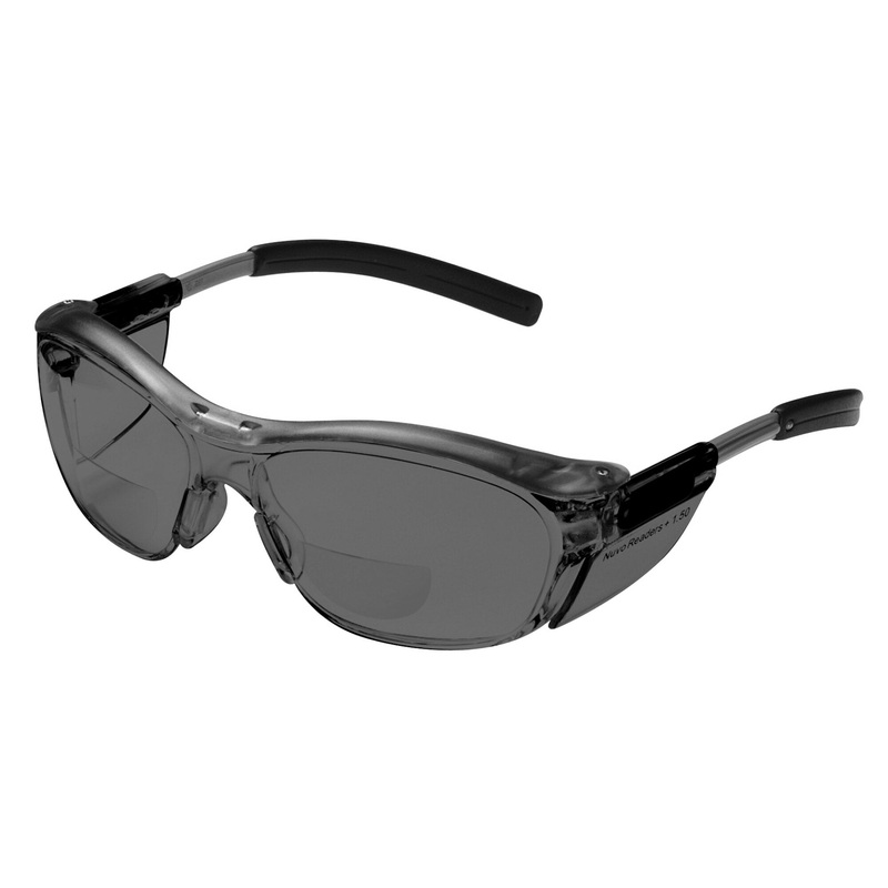 3M Nuvo Reader Protective Eyewear 11501-00000-20 Gray Lens, GrayFrame
