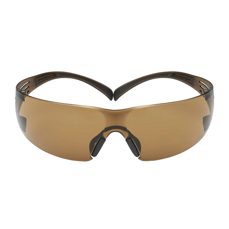 3M SecureFit Safety Glasses SF405SGAF-BLA, Black/Brown