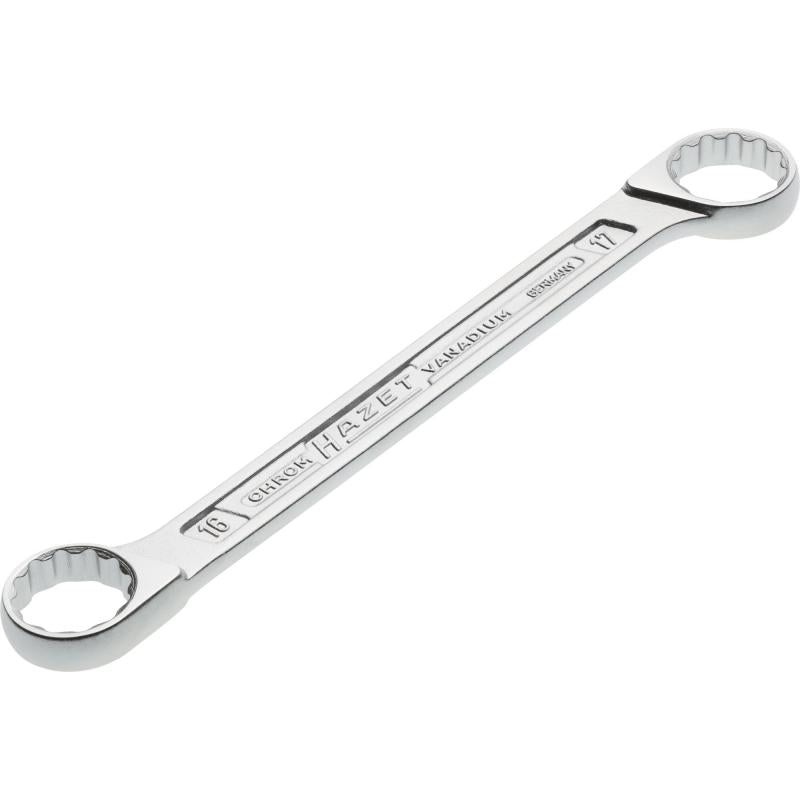 Hazet 610N-16X17 Double Box-End Wrench, 12-Point, 16x17mm